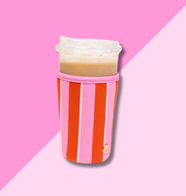 Large Drink Sleeve - Sicily Stripes Pink