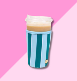 Large Drink Sleeve - Sicily Stripes Teal
