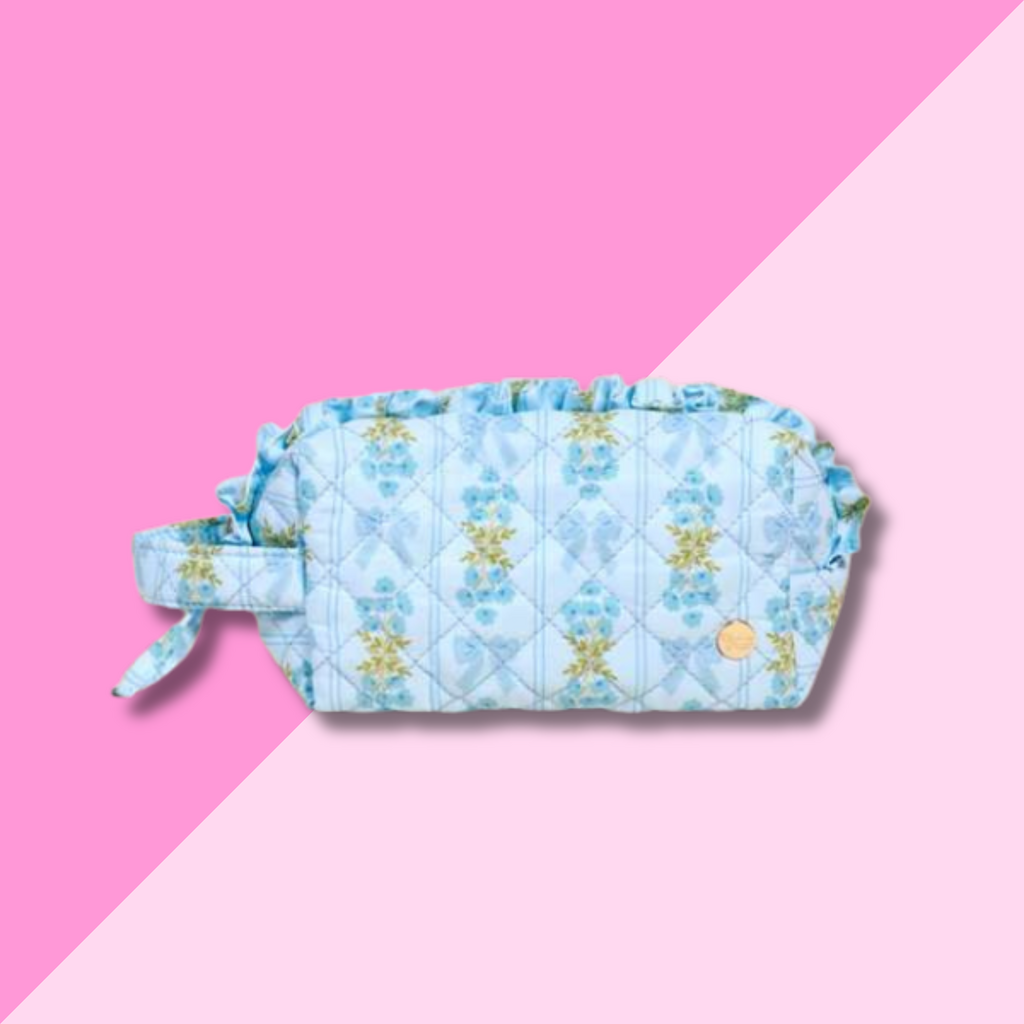 Quilted Cosmetic Pouch - Oh So Fancy Blue