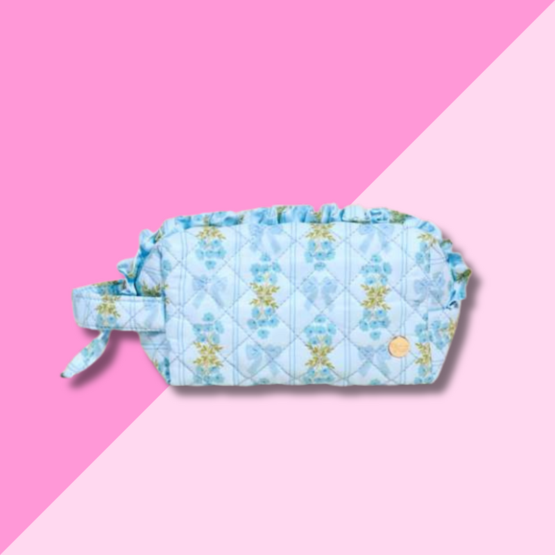Quilted Cosmetic Pouch - Oh So Fancy Blue