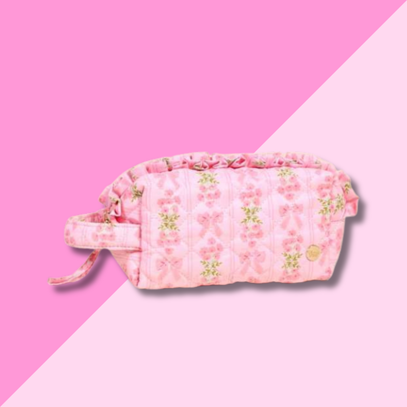 Quilted Cosmetic Pouch - Oh So Fancy Pink