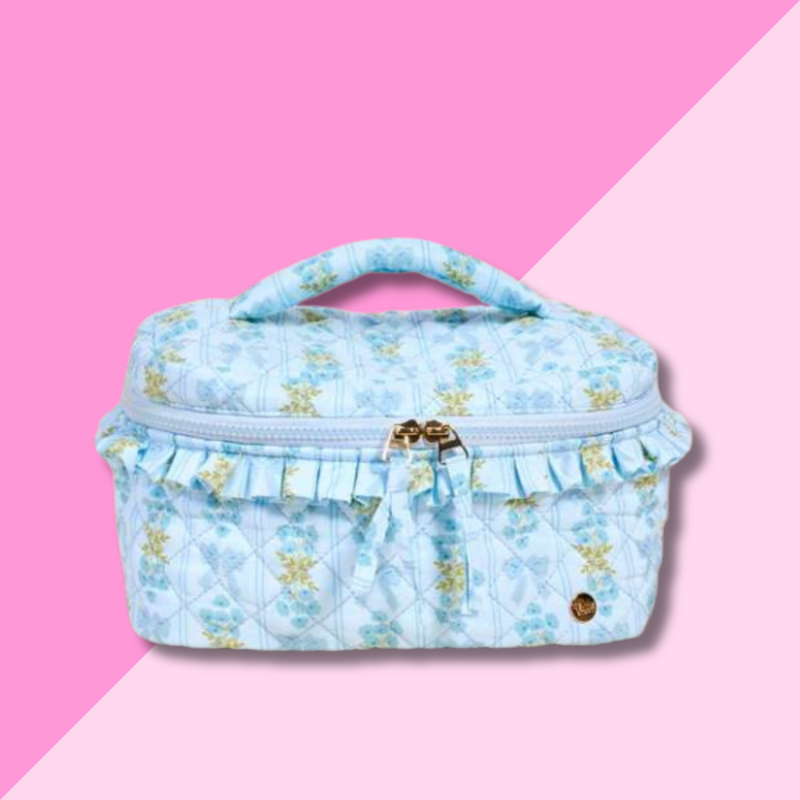 Quilted Cosmetic Bag - Oh So Fancy Blue