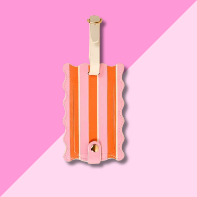 Jetsetter Luggage Tag - Sicily Stripes Pink