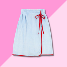 Bella Sleep & Spa Spa Wrap - Blue + Red Bow