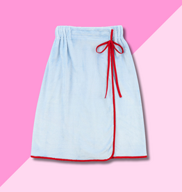 Bella Sleep & Spa Spa Wrap - Blue + Red Bow