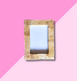 Capiz Mini Rectangle Frame 2.25 x 3.25 - Smoke Gold