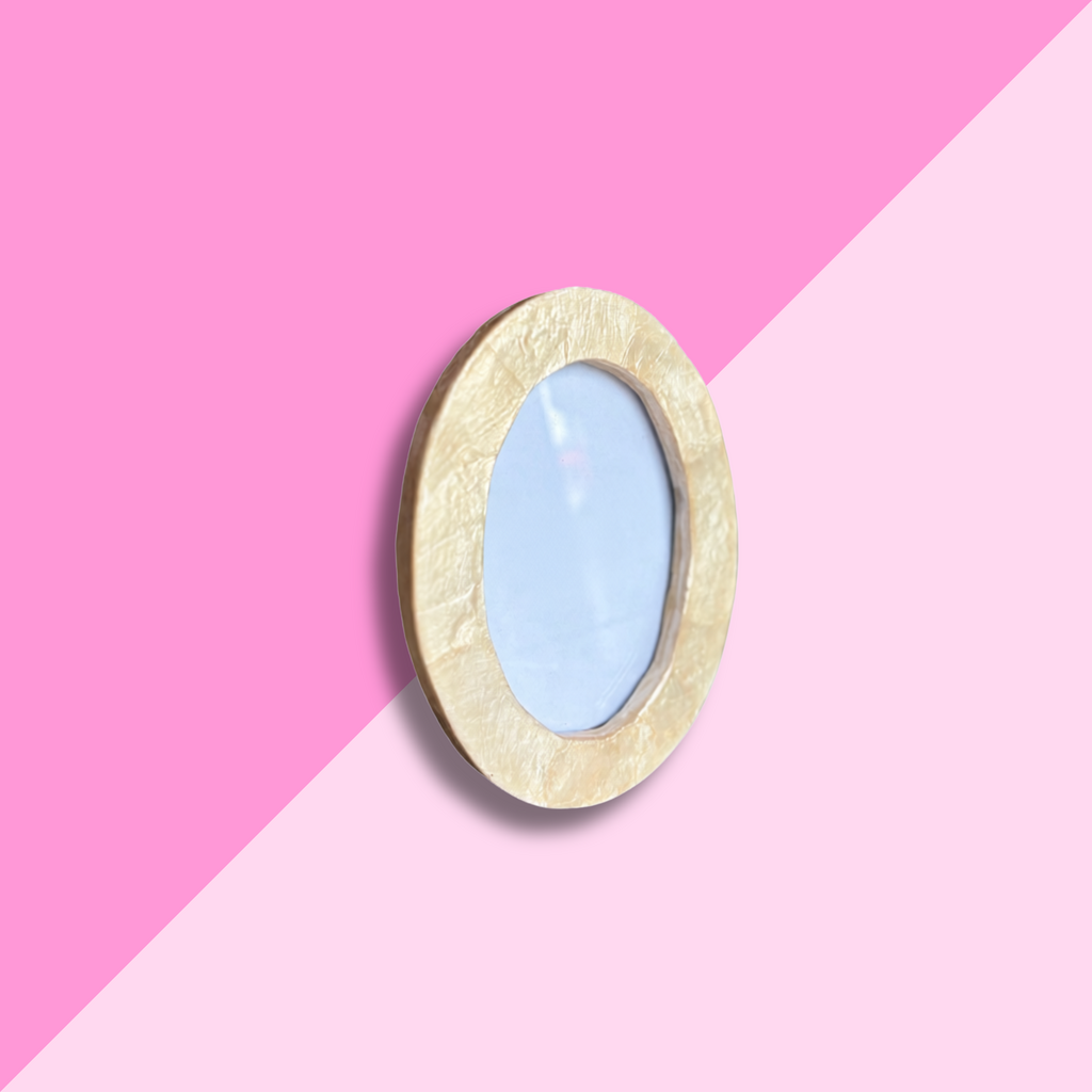 Capiz Mini Oval Frame 2.5 x 3.5 - Champagne