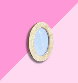 Capiz Mini Oval Frame 2.5 x 3.5 - Champagne