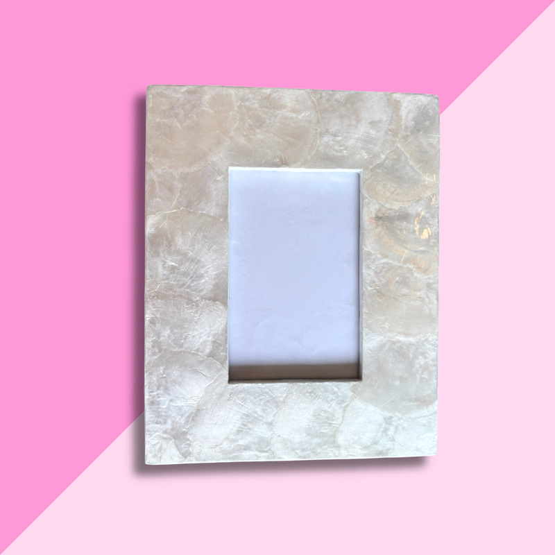 Capiz Photo Frame 4 x 6 - Natural White