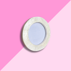 Capiz Mini Round Mini Frame 4.25" - Natural White