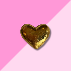 4.5" Capiz Heart - Gold