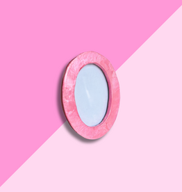 Capiz Mini Oval Frame 2.5 x 3.5 - Pink