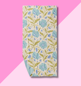XL Quick-Dry Towel - Poppin Petals Aqua
