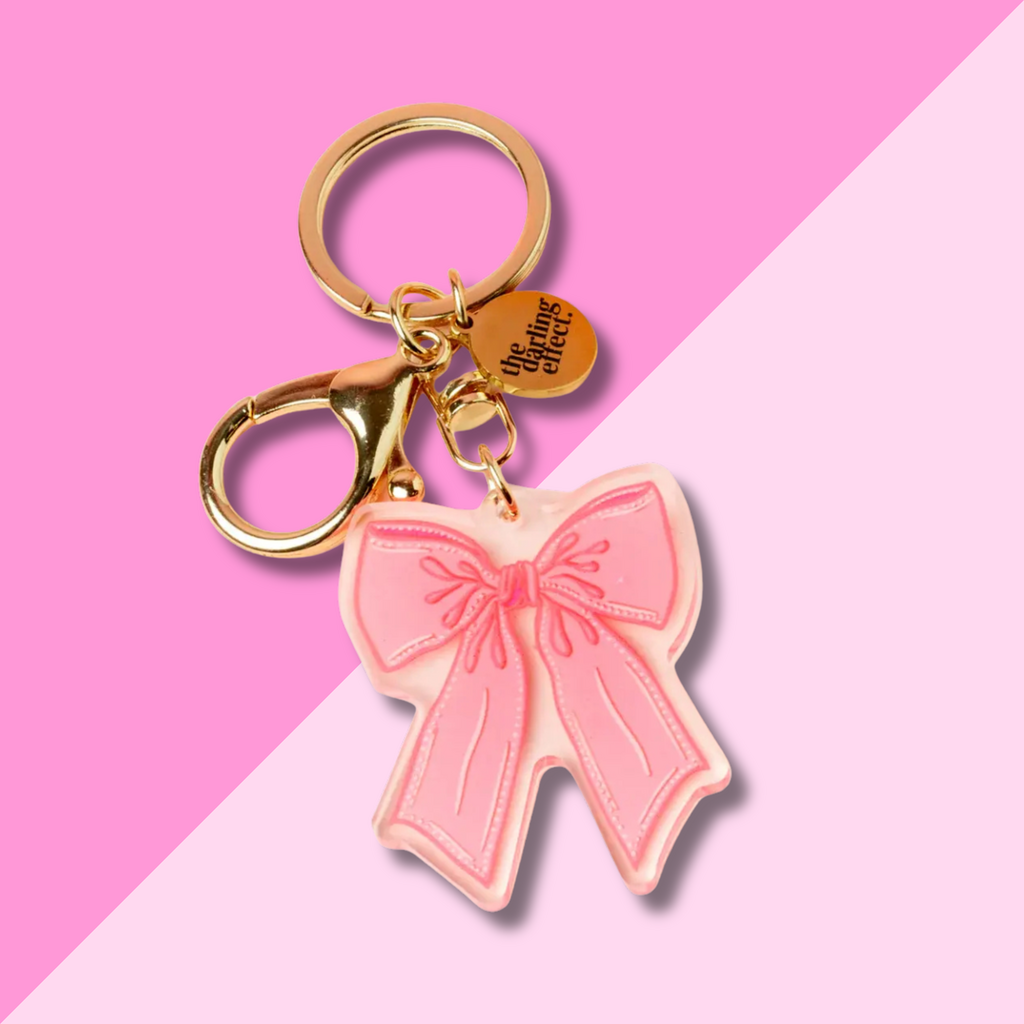 Pink Bow Keychain