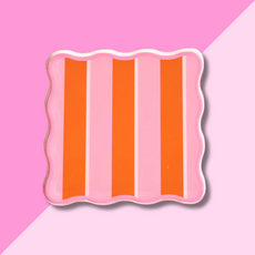 Acrylic Coaster - Sicily Stripes Pink