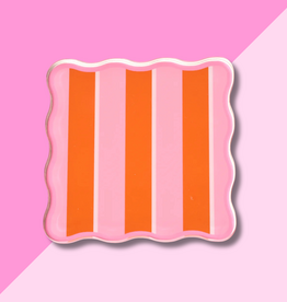 Acrylic Coaster - Sicily Stripes Pink