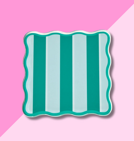 Acrylic Coaster - Sicily Stripes Teal
