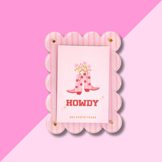 Mini Acrylic Frame Magnet - Cowgirl Boots