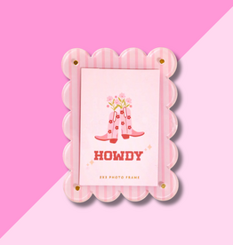 Mini Acrylic Frame Magnet - Cowgirl Boots
