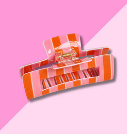 Claw Clip - Sicily Stripes Pink
