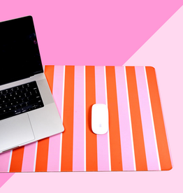 Desk Mat - Sicily Stripes Pink