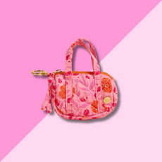 Itty Bitty Duffle Charm - Poppin Petals Hot Pink