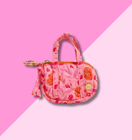 Itty Bitty Duffle Charm - Poppin Petals Hot Pink
