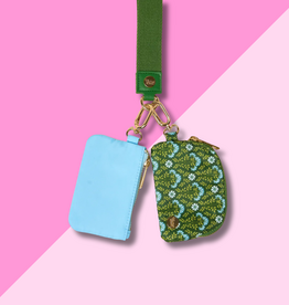 Duo Pouch Wristlet - Everbloom Forest Green