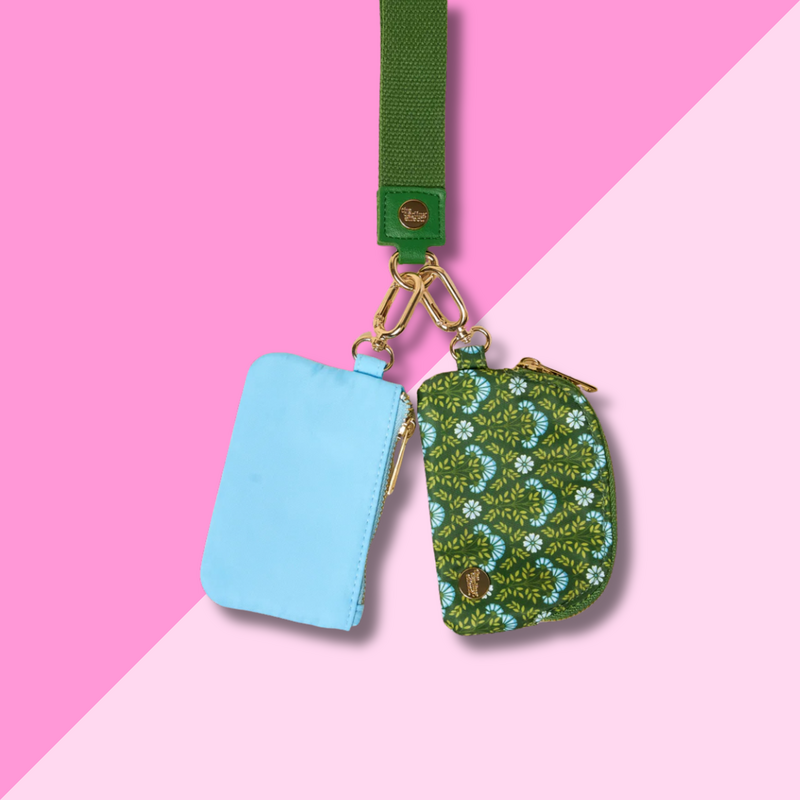 Duo Pouch Wristlet - Everbloom Forest Green