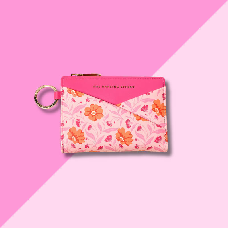 Luxe Pocket Wallet - Poppin Petals Hot Pink