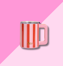 Insulated Mug - Sicily Stripes Pink