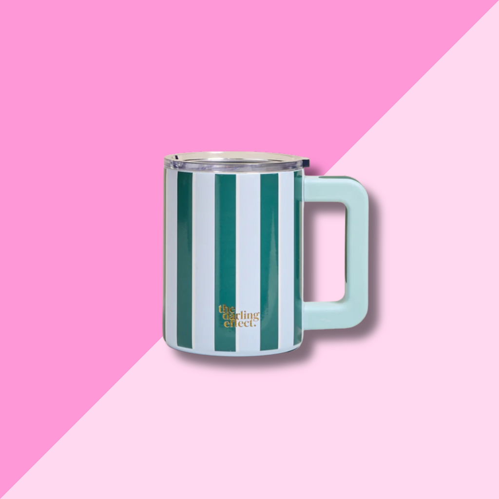 Insulated Mug - Sicily Stripes Teal