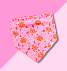 Pet Bandana L/XL - Poppin Petals Hot Pink