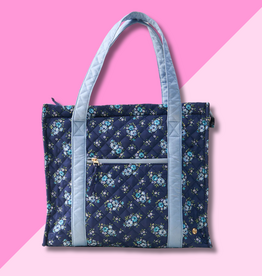 Quilted Tote Bag - Endless Daydream Navy
