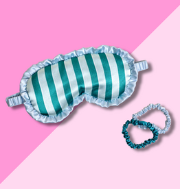 Beauty Sleep Mask - Sicily Stripes Teal