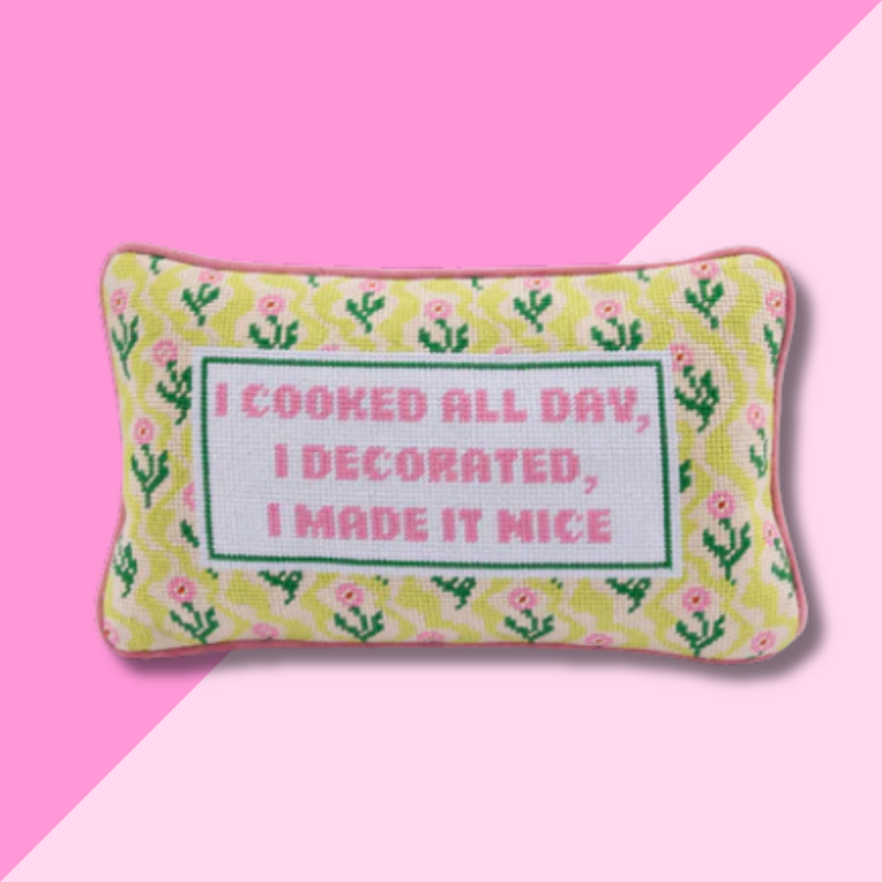 Made it Nice Needlepoint Pillow