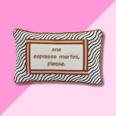Espresso Martini Needlepoint Pillow