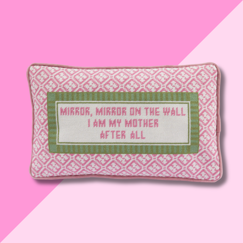 Mirror Mirror Needlepoint Pillow