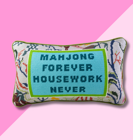 Mahjong Needlepoint Pillow