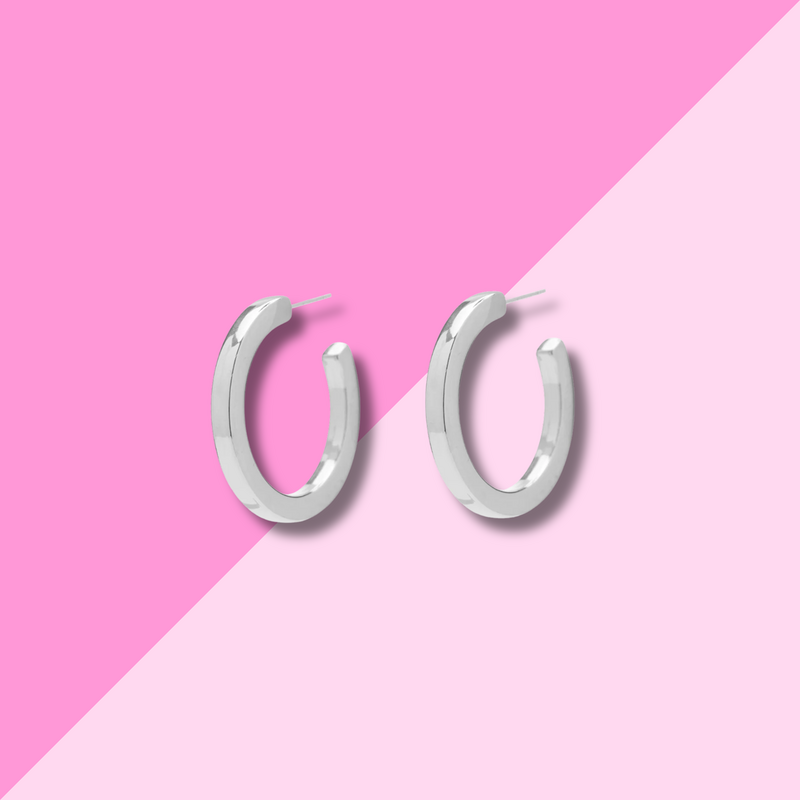 Hjane Jewels 40mm Jane Hoops Silver