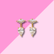 Hjane Jewels Clear Jacket Studs