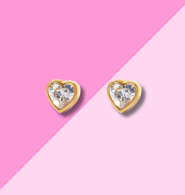 Hjane Jewels Pave Heart Studs