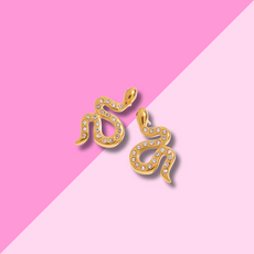Hjane Jewels Pave Snake Studs