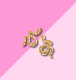 Hjane Jewels Pave Snake Studs