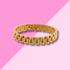 Hjane Jewels Pave Wristwatch Chain Bracelet