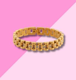 Hjane Jewels Pave Wristwatch Chain Bracelet