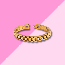 Hjane Jewels Pearl Wristwatch Chain Bracelet