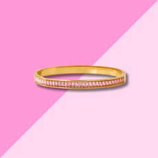 Hjane Jewels Rocky Bangle Bracelet - Gold/Pink