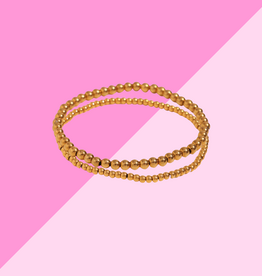Hjane Jewels S/M Gold Beaded Bracelet Stack