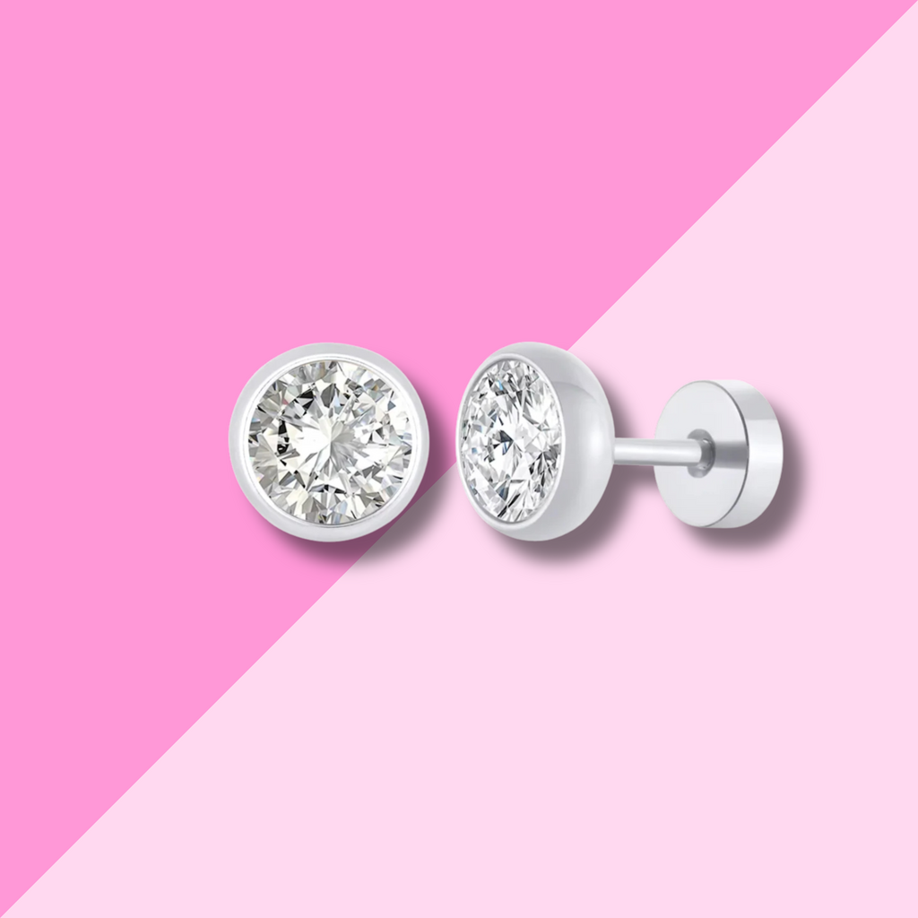 Hjane Jewels Shay Screwback Studs Silver